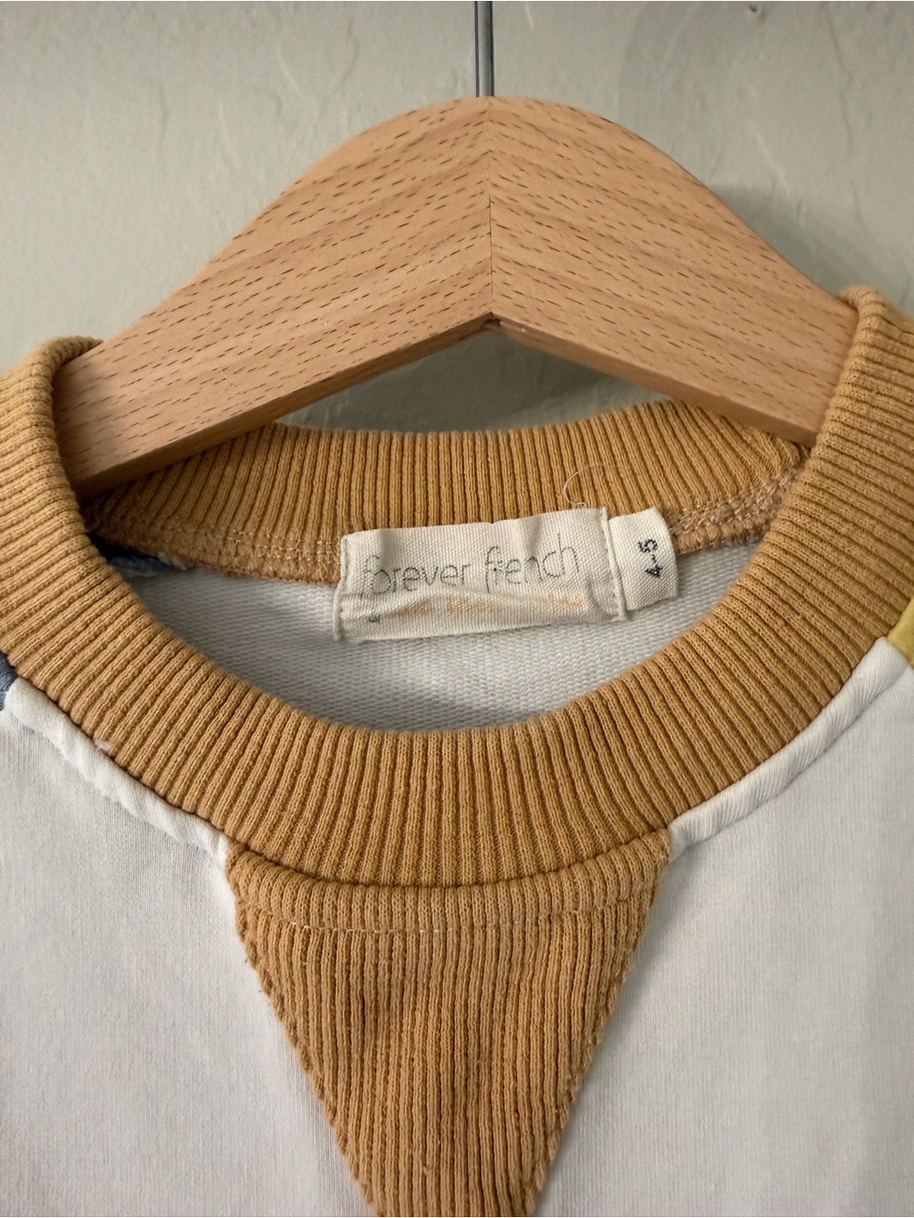 Forever French Colorblock Raglan Pullover Sweatshirt - Picture 2 of 3